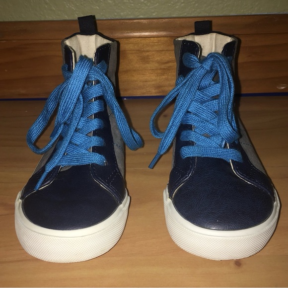 Kids GAP Blue High Top Sneakers 9 - Picture 6 of 12